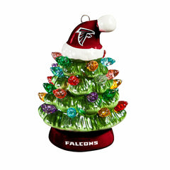 4" Mini LED Tabletop Christmas Tree, Set of 2, Atlanta Falcons