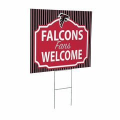 Atlanta Falcons Coroplast Yard Sign, "Fans Welcome"