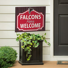Atlanta Falcons Coroplast Yard Sign, "Fans Welcome"
