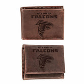 Atlanta Falcons, Bi-Fold and Tri-Fold Wallet Gift Set, Brown