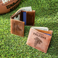 Atlanta Falcons, Bi-Fold and Tri-Fold Wallet Gift Set, Brown