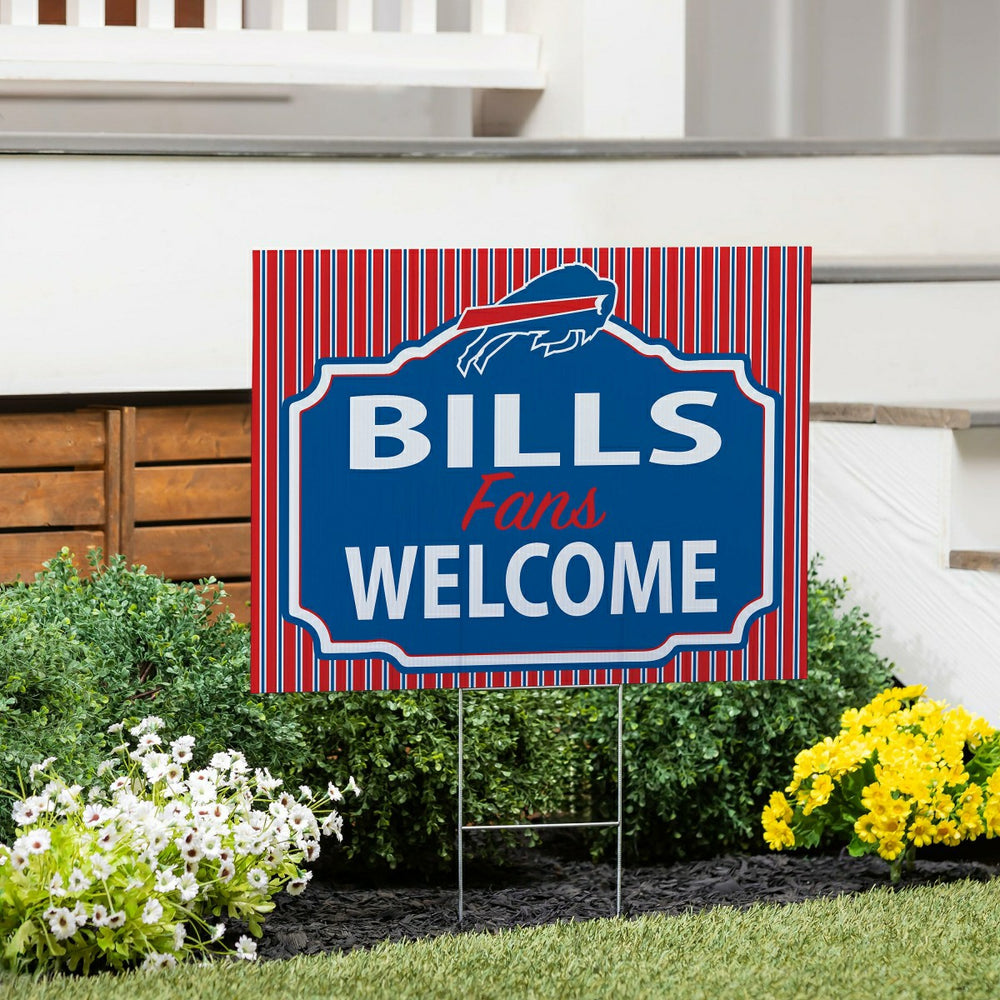 Buffalo Bills Coroplast Yard Sign, "Fans Welcome"