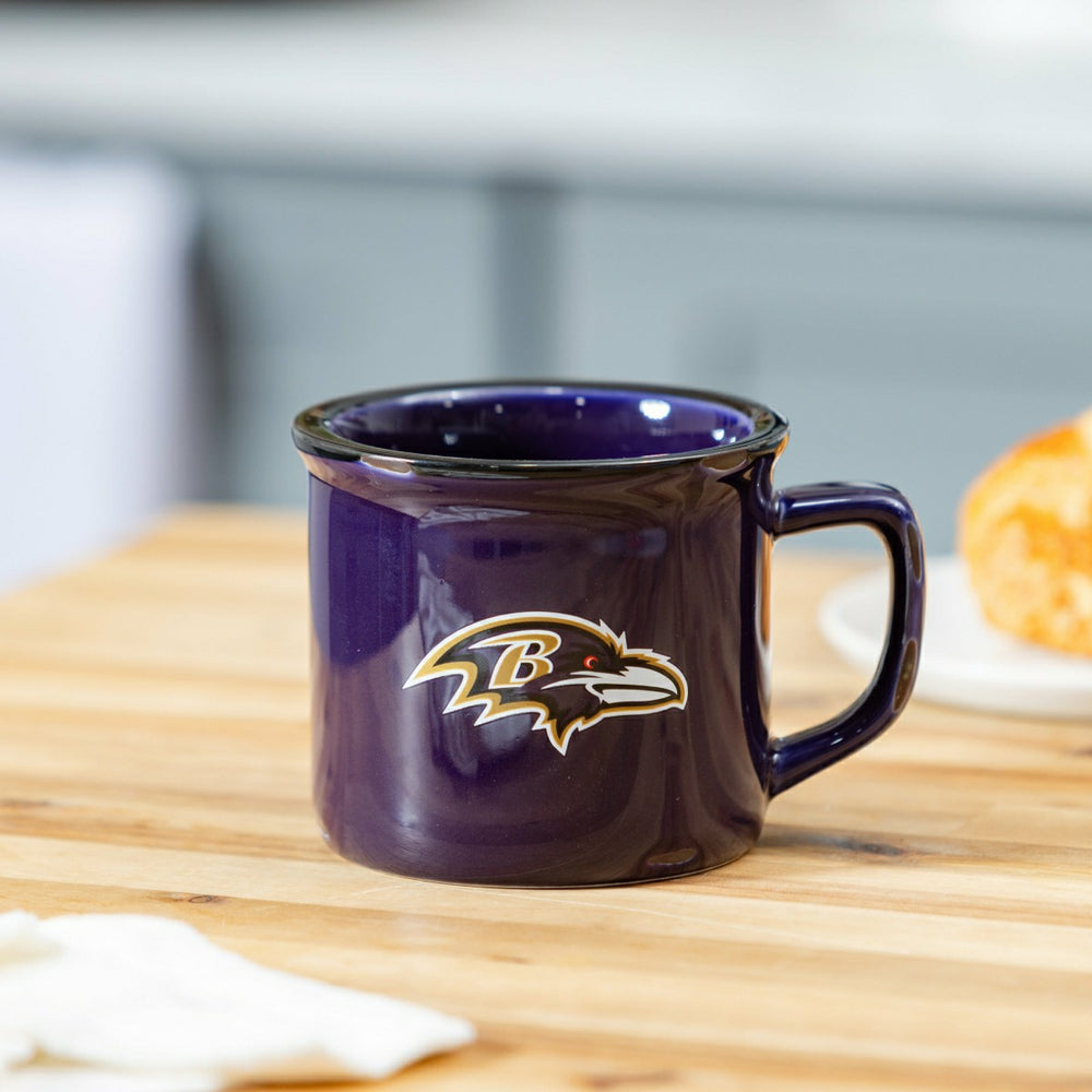 Baltimore Ravens Ceramic Camp Cup with Enamel Finish, 14oz