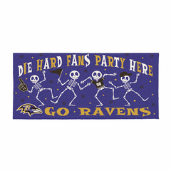 Baltimore Ravens Flocked Coir Halloween Sassafras Switch Mat, 22"x10"