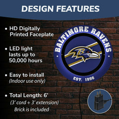 Baltimore Ravens, Metal Lite, Round