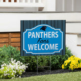 Carolina Panthers Coroplast Yard Sign, "Fans Welcome"