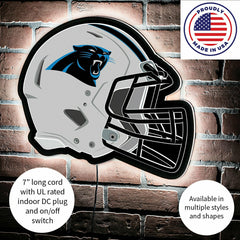 LED Wall Decor, Helmet, Carolina Panthers