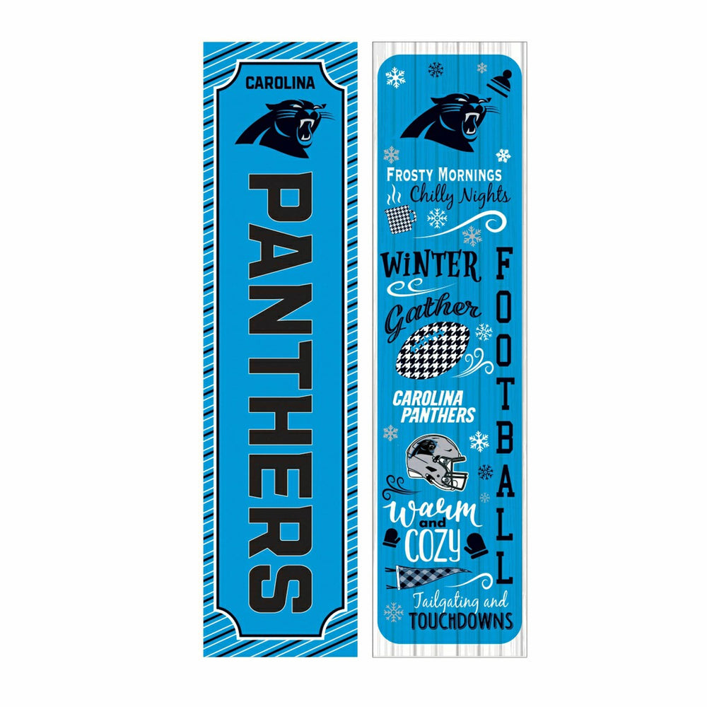 Carolina Panthers 46" Double Sided Leaner, Winter Seasonal