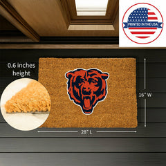 Coir Mat, 16"x28", Chicago Bears