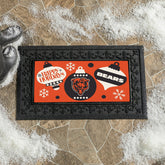 Chicago Bears Holiday Flocked Coir Sassafras Switch Mat, 22"x10"