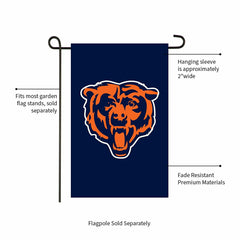 Chicago Bears Applique Garden Flag