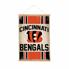 Cincinnati Bengals, Canvas Wall Tapestry, Medium, 36x24
