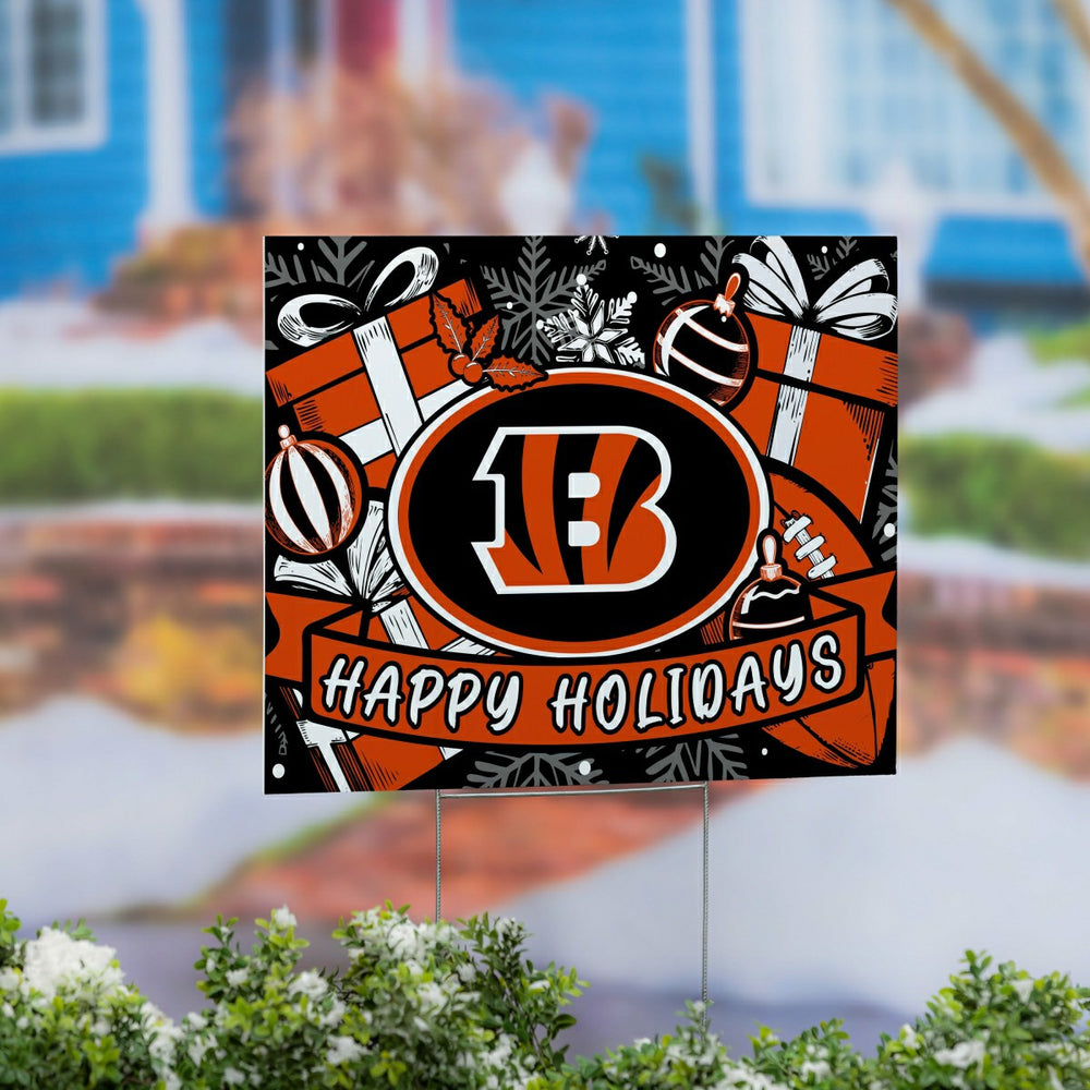 Cincinnati Bengals Yard Sign, Holiday