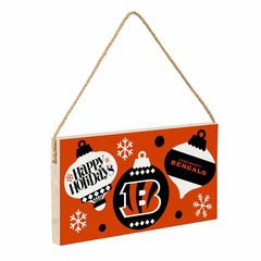 Cincinnati Bengals Holiday Wood Wall Sign, 6x11