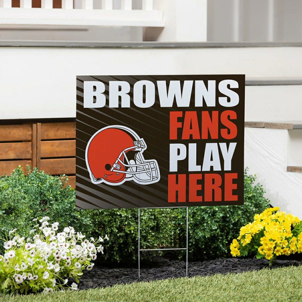 Cleveland Browns Coroplast Yard Sign "Fans Play Here"