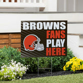 Cleveland Browns Coroplast Yard Sign "Fans Play Here"