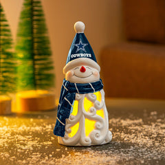 Dallas Cowboys Snowman LED Statuary, 8"
