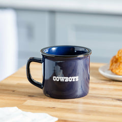 Dallas Cowboys Ceramic Camp Cup with Enamel Finish, 14oz