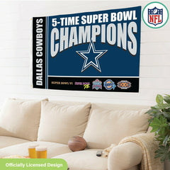 Dallas Cowboys 5X Superbowl Champions Football 3x5 Flag
