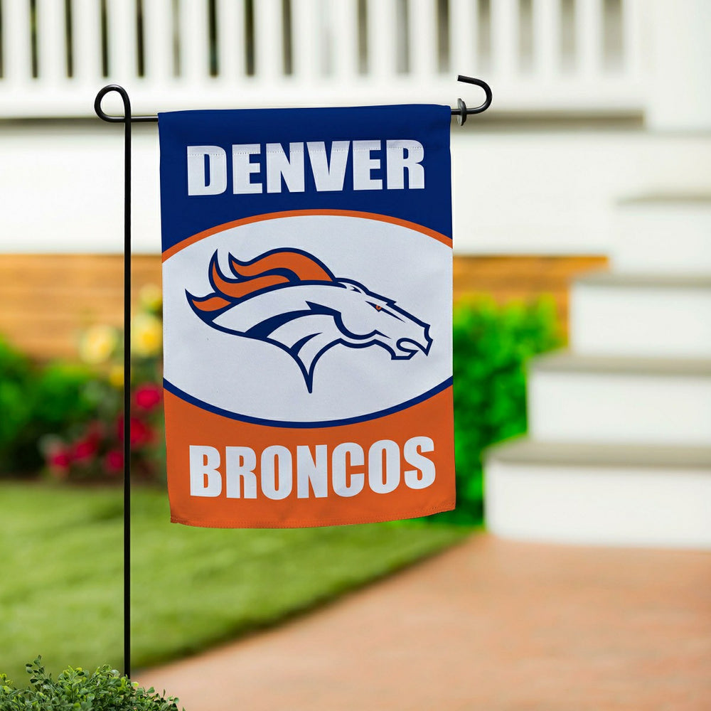 Denver Broncos Suede Garden Flag