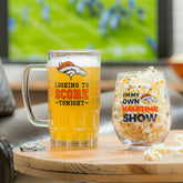 Denver Broncos, Stemless 17OZ Wine & Beer 16 OZ Gift Set