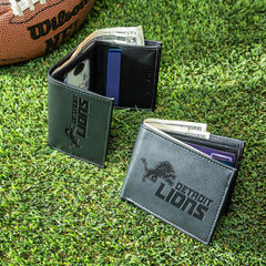 Detroit Lions, Bi-Fold and Tri-Fold Wallet Gift Set, Black