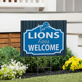 Detroit Lions Coroplast Yard Sign, "Fans Welcome"