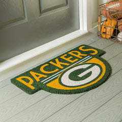 NFL Shaped Coir Door Mat, Packers