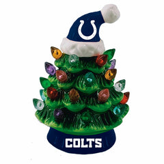 4" Mini LED Tabletop Christmas Tree, Set of 2, Indianapolis Colts