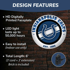 Indianapolis Colts, Metal Lite, Round