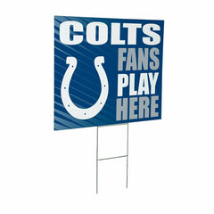 Indianapolis Colts Coroplast Yard Sign "Fans Play Here"