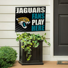 Jacksonville Jaguars Coroplast Yard Sign "Fans Play Here"