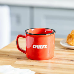 Kansas City Chiefs Ceramic Camp Cup with Enamel Finish, 14oz