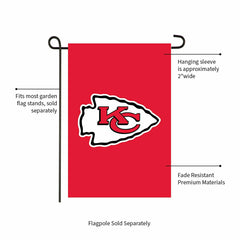 Kansas City Chiefs Applique Garden Flag
