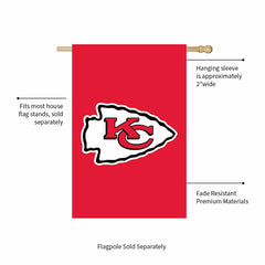 Kansas City Chiefs Applique House Flag