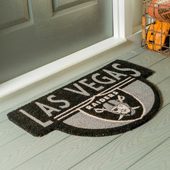 NFL Shaped Coir Door Mat, Raiders