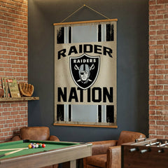 Las Vegas Raiders, Canvas Wall Tapestry, Large, 54x36