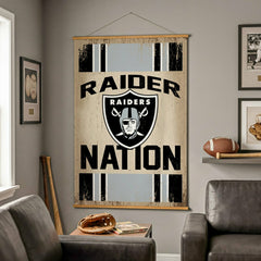 Las Vegas Raiders, Canvas Wall Tapestry, Large, 54x36