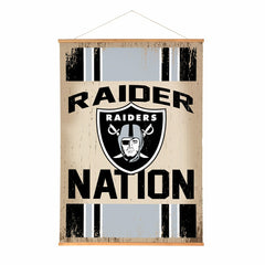 Las Vegas Raiders, Canvas Wall Tapestry, Large, 54x36