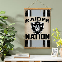 Las Vegas Raiders, Canvas Wall Tapestry, Medium, 36x24