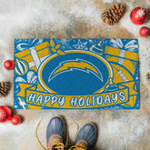 Los Angeles Chargers Holiday PVC Mat, 28"x16"