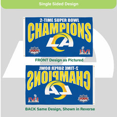 LA Rams, Super Bowl 2X Superbowl Champions, Football, 3x5 Flag