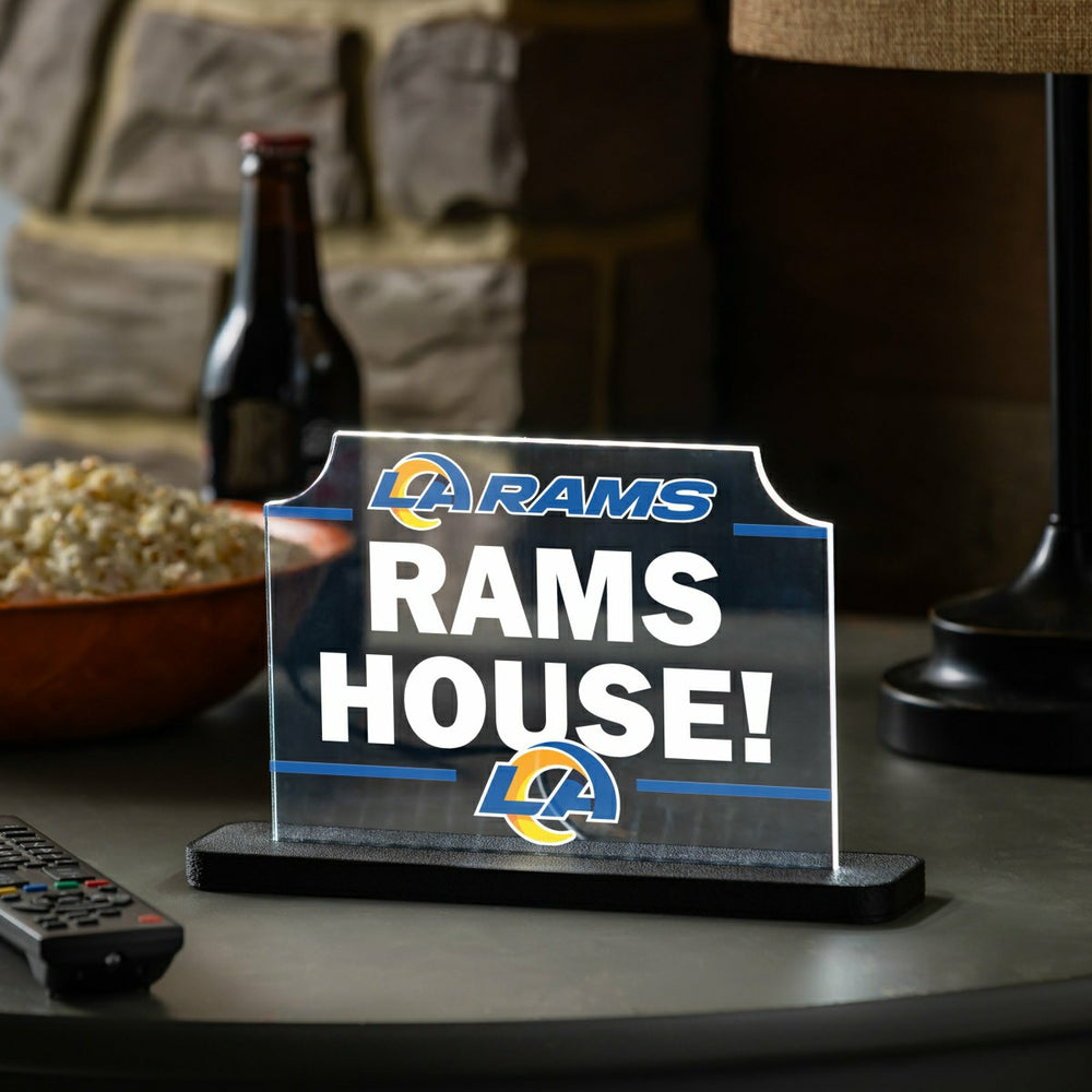 Los Angeles Rams NFL Football Rectangle Desklite LED Decor