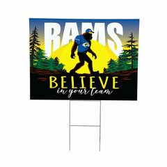 Los Angeles Rams Yard Sign, Bigfoot
