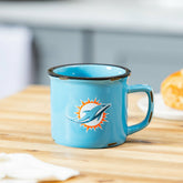 Miami Dolphins Ceramic Camp Cup with Enamel Finish, 14oz