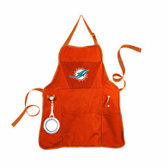 Deluxe Cotton Canvas NFL Team Pride Grilling/Cooking Apron, Miami Dolp