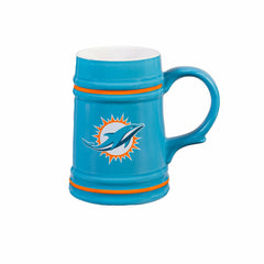 Miami Dolphins Ceramic Stein Cup, 24oz
