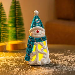 Miami Dolphins Snowman LED Statuary, 8"