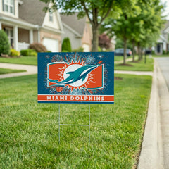 Miami Dolphins Yard Sign, Patriotic