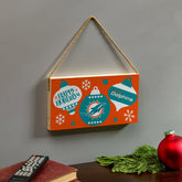 Miami Dolphins Holiday Wood Wall Sign, 6x11